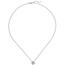 Colllier Kette mit Anhänger 585 Gold Weißgold 1 Diamant Brillant 0,5 ct. 45 cm