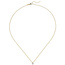 Collier Kette mit Anhänger 585 Gold Gelbgold 1 Diamant Brillant 0,15 ct. 45 cm
