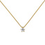 Collier Kette mit Anhänger 585 Gold Gelbgold 1 Diamant Brillant 0,15 ct. 45 cm