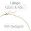 Collier Kette mit Anhänger 585 Gold Gelbgold 1 Diamant Brillant 0,15 ct. 45 cm