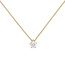 Collier Kette mit Anhänger 585 Gold Gelbgold 1 Diamant Brillant 0,50 ct. 45 cm