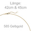 Collier Kette mit Anhänger 585 Gold Gelbgold 1 Diamant Brillant 0,50 ct. 45 cm