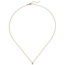 Collier Kette mit Anhänger 585 Gold Rotgold 1 Diamant Brillant 0,15 ct. 45 cm