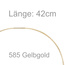 Halsreif 5-reihig 585 Gold Gelbgold 42 cm Goldkette Goldreif