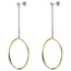 Ohrhänger lang 925 Silber bicolor vergoldet Ohrringe Ohrstecker