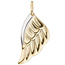 Schmuck-Set Flügel Engelsflügel 333 Gold Gelbgold bicolor mit Kette 42 cm