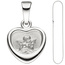 Anhnger Kleines Herz Herzchen Schutzengel 925 Sterling Silber mit Kette 42 cm