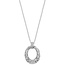 Collier 925 Sterling Silber 24 Zirkonia 45 cm Silberkette Karabiner