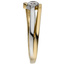 Damen Ring 333 Gold Gelbgold Weißgold bicolor 1 Zirkonia Goldring