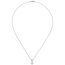 Collier Anker 925 Silber bicolor vergoldet 5 Zirkonia 45 cm