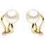 Ohrclips 585 Gold Gelbgold 2 Süßwasser Perlen Ohrringe Perlenohrclips