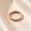 Damen Ring schmal 925 Sterling Silber rotgold vergoldet mit Struktur