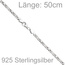 Königskette 925 Sterling Silber 3,1 mm 50 cm Kette Halskette Silberkette