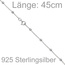 Collier Halskette mit Kugeln 925 Sterling Silber 45 cm Kette Silberkette
