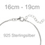 Armband 925 Sterling Silber 1 Zirkonia 19 cm Silberarmband