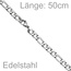 Figarokette Edelstahl 50 cm Kette Halskette Karabiner