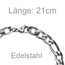 Figaroarmband Edelstahl 21 cm Armband