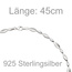 Collier Halskette 925 Silber 108 Zirkonia 45 cm Kette Silberkette
