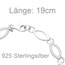 Armband 925 Sterling Silber 19 cm Silberarmband