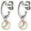 Ohrhänger 585 Gold Weißgold 2 Süßwasser Perlen Ohrringe Perlenohrringe