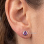 Ohrstecker 925 Sterling Silber 2 Amethyste lila violett Ohrringe
