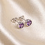 Ohrstecker 925 Sterling Silber 2 Amethyste lila violett Ohrringe