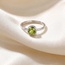 Damen Ring 925 Sterling Silber 1 Peridot grün Silberring