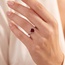 Damen Ring 925 Sterling Silber 1 Granat rot Silberring