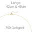Collier 750 Gold Gelbgold 5 Diamanten Brillanten 45 cm