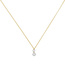 Collier 750 Gold Gelbgold 2 Diamanten Brillanten 45 cm