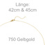 Collier 750 Gold Gelbgold 2 Diamanten Brillanten 45 cm
