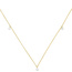 Collier Halskette 750 Gold Gelbgold 3 Diamanten Brillanten 45 cm