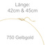 Collier Halskette 750 Gold Gelbgold 3 Diamanten Brillanten 45 cm