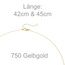 Collier 750 Gold Gelbgold matt 45 cm