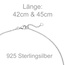 Collier Halskette 925 Sterling Silber 20 Zirkonia 45 cm Kette Silberkette