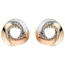Ohrstecker 585 Gelbgold Tricolor teil matt 48 Diamanten Brillanten