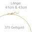 Collier Halskette mit Plättchen 375 Gold Gelbgold 43 cm Kette