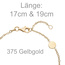 Armband mit Plättchen 375 Gold Gelbgold 19 cm