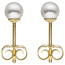 Ohrstecker 333 Gold Gelbgold 2 Süßwasser Perlen 4,5 mm