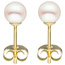 Ohrstecker 585 Gold Gelbgold 2 Süßwasser Perlen 5,5 mm