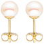 Ohrstecker 585 Gold Gelbgold 2 Süßwasser Perlen 6 mm