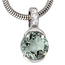 Anhänger 585 Gold Weißgold 3 Diamanten Brillanten 1 grüner Amethyst