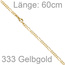 Figarokette 333 Gold Gelbgold massiv diamantiert 60 cm Kette Halskette