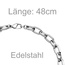 Halskette Kette Edelstahl 48 cm Karabiner