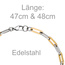 Y-Collier Halskette Edelstahl gelbgoldfarben beschichtet 48 cm