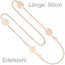 Collier Halskette Edelstahl rotgoldfarben beschichtet 90 cm Kette