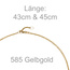 Collier Kette mit Anhänger 585 Gold Gelbgold 24 Diamanten Brillanten 45 cm