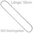 Königskette 925 Silber diamantiert 3,9 mm 55 cm Kette Halskette