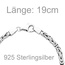 Königsarmband 925 Sterling Silber diamantiert 19 cm Armband Silberarmband