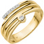 Damen Ring 585 Gold Gelbgold 8 Diamanten Brillanten Goldring